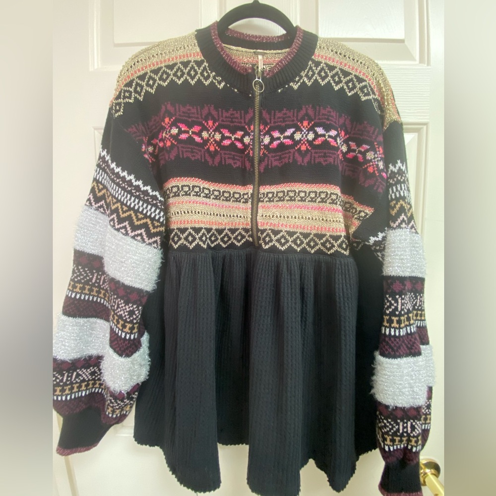 Free People Multicolor Patterned Sweater